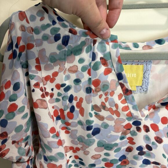 Maeve Anthropologie Flutter Sleeve Water Color Polka Dot Dress Womens Size XS - Picture 10 of 15